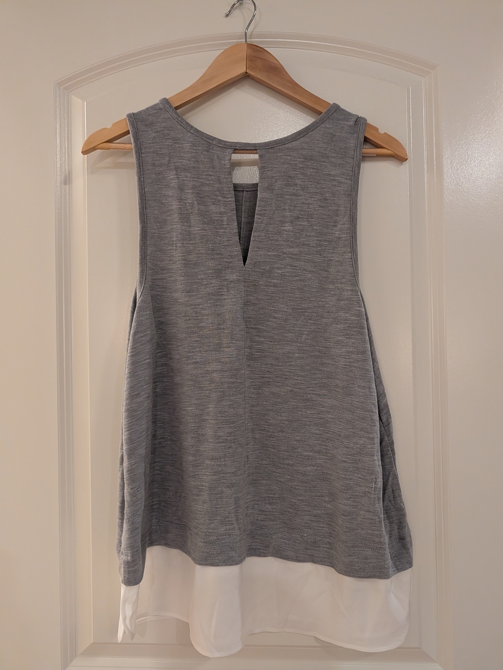 J. Crew Gray Tank Top with White Hem